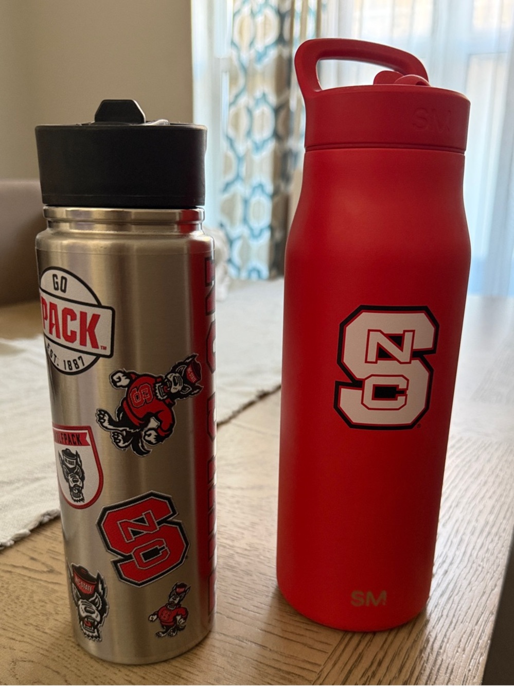 Red Insulated Water Bottle with NC Logo